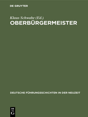 cover image of Oberbürgermeister